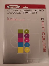 IMix CD-R Label And Jewel Case Inserts Printable Paper 10 Pack New Old Stock