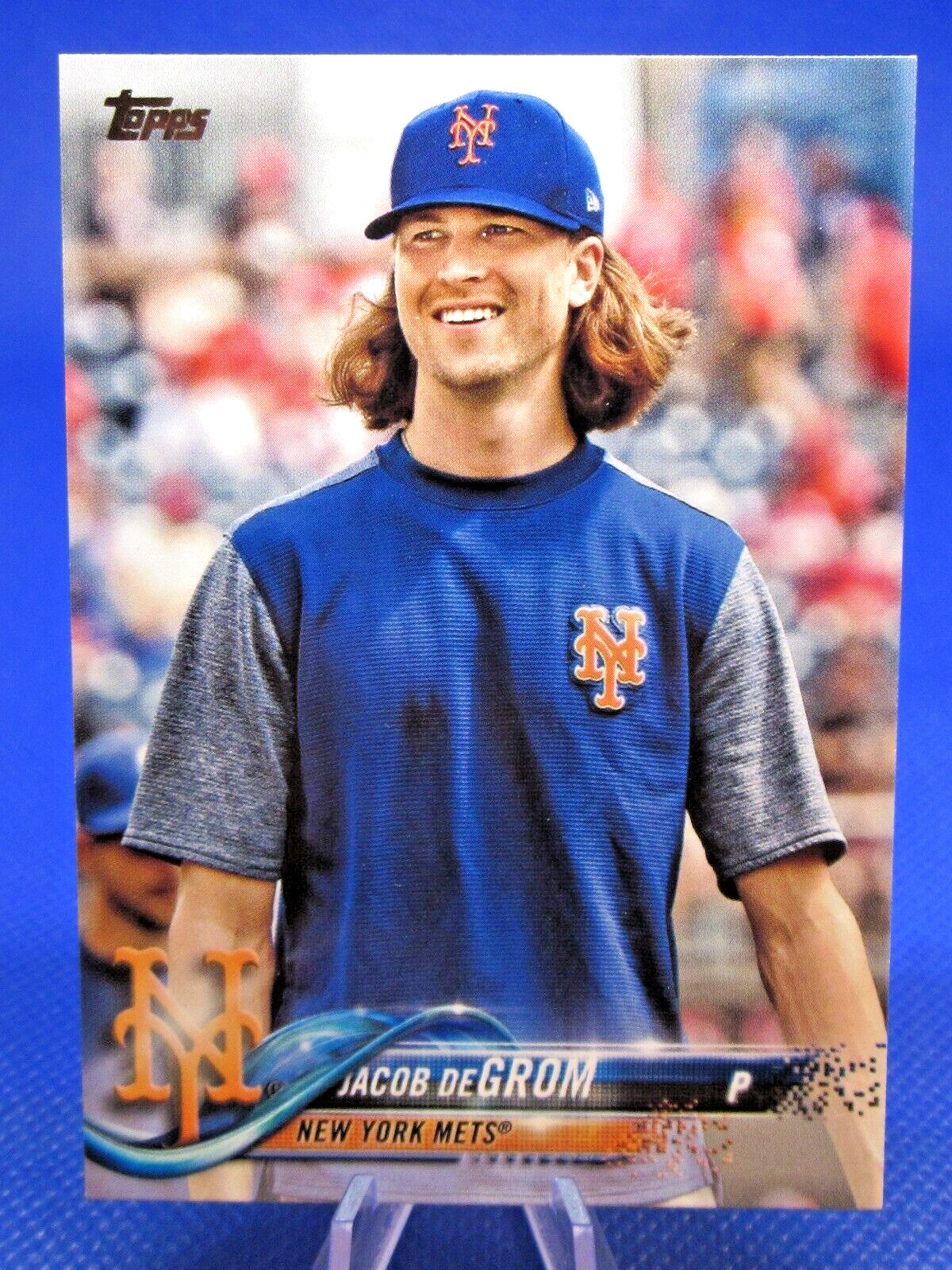 2018 TOPPS SERIES 2 #555 JACOB deGROM SHORT PRINT SP VARIATION NEW YORK METS