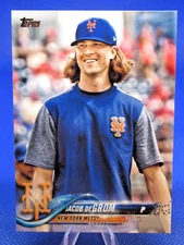 2018 TOPPS SERIES 2 #555 JACOB deGROM SHORT PRINT SP VARIATION NEW YORK METS
