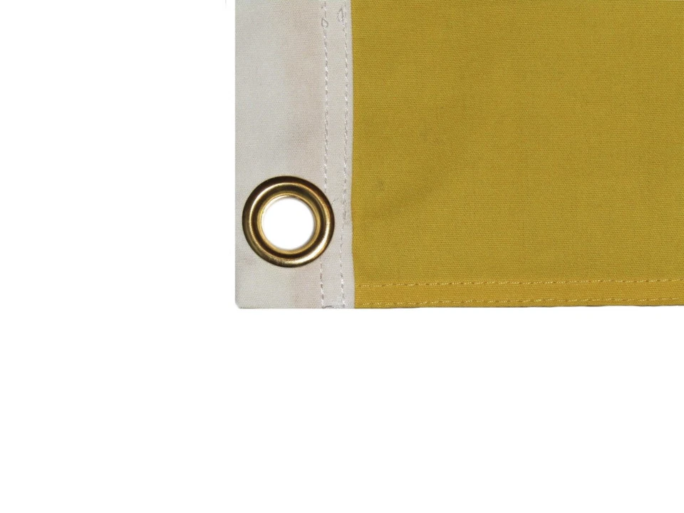 3x5 Bordado Gadsden Amarillo Doble Cara 100% Algodón Bandera 3'x5' Pin 2 Clips Foto 4 de 4