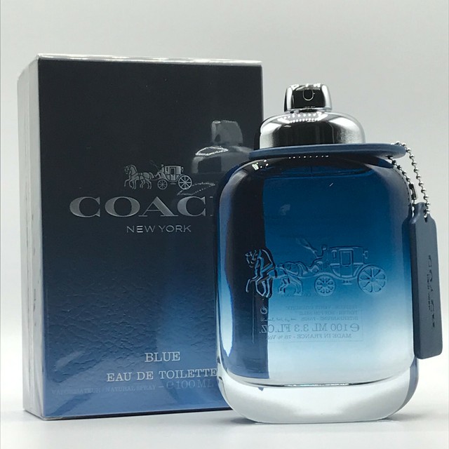 COACH BLUE NEW YORK MEN COLOGNE SPRAY 3.3 OZ / 100 ML NEW IN SEALED BOX