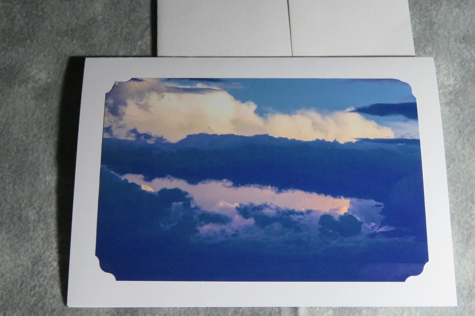 4 SYMPATHY Stormy Clouds Photo Greeting Cards, 5X7, Those we love poem - Image 3 of 4