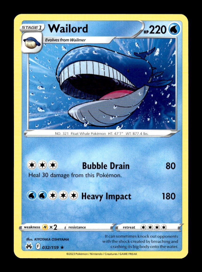 Pokemon Crown Zenith WAILORD 032/159 | eBay
