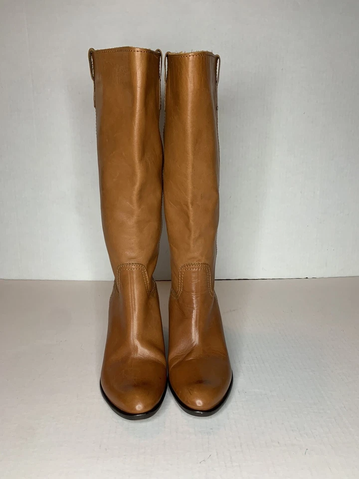 Botas Lavorazione Artigiana Mujer 5.5 Cuero Marrón Medio Pantorrilla Tacón Rider Italia 35 Foto 3 de 4