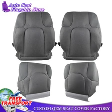 For 2005-2019 Nissan Frontier Driver Passenger Bottom Top Cloth Seat Cover grey