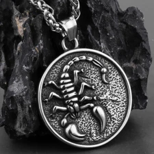 Scorpion Stainless Steel Deadly Desert Crawling Creature Silver Pendant Jewelry