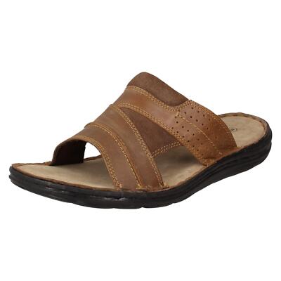 Herren Hush Puppies 'Archer' Freizeit Leder Slipper Pantoletten