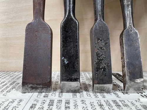 Vintage Japanese Chisel 10set Nomi /Hand Plane Saw Iron Hammer Hand Tool/d63 - Picture 6 of 22
