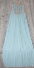 Vintage J C Penny Blue Nightgown Gown gorgeous Size M Timeless Design