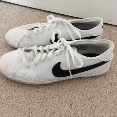 white nikes black tick