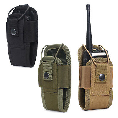 Adjustable Walkie Talkie Molle Open mag Pouch Tactical Radio Case Holder Holster 
