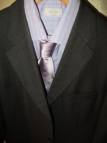 TWO 2 LOT Mens Hugo Boss Grey Wool Suits Blazer Sports Coat 42 Reg Pants 38 X 30 - Picture 9 of 12