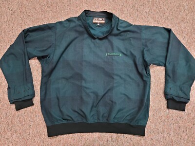 Zero Restriction Jacket Mens 2XL Green Golf Pullover Windbreaker Performance