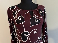 Elegant Ann Taylor Geometric Stretch Dress Womens Size XSP Business Casual Work