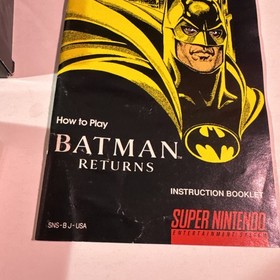 Batman Returns SNES Complete Super Nintendo CIB vintage game 90s TESTED