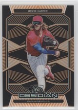2020 Panini Chronicles Obsidian Electric Etch Orange 41/50 Bryce Harper #7 0a6