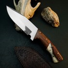 9.8" D2 Bushcraft Knife Full Tang Hybrid Handle Camping Survival Leather Sheath — photo 5