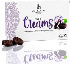 Whitakers Violet Creams - Dark Chocolate with Violet Infused Fondant Centres - 