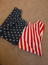 OTOMIX Bodybuilding Workout pants FLAG USA- Red, White, Blue Baggy Oldschool M