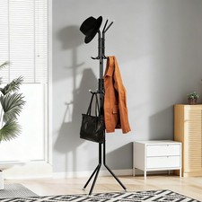 Coat Rack Stand Metal Hall Tree 12Hook Free Standing for Clothes Hat Bags Jacket