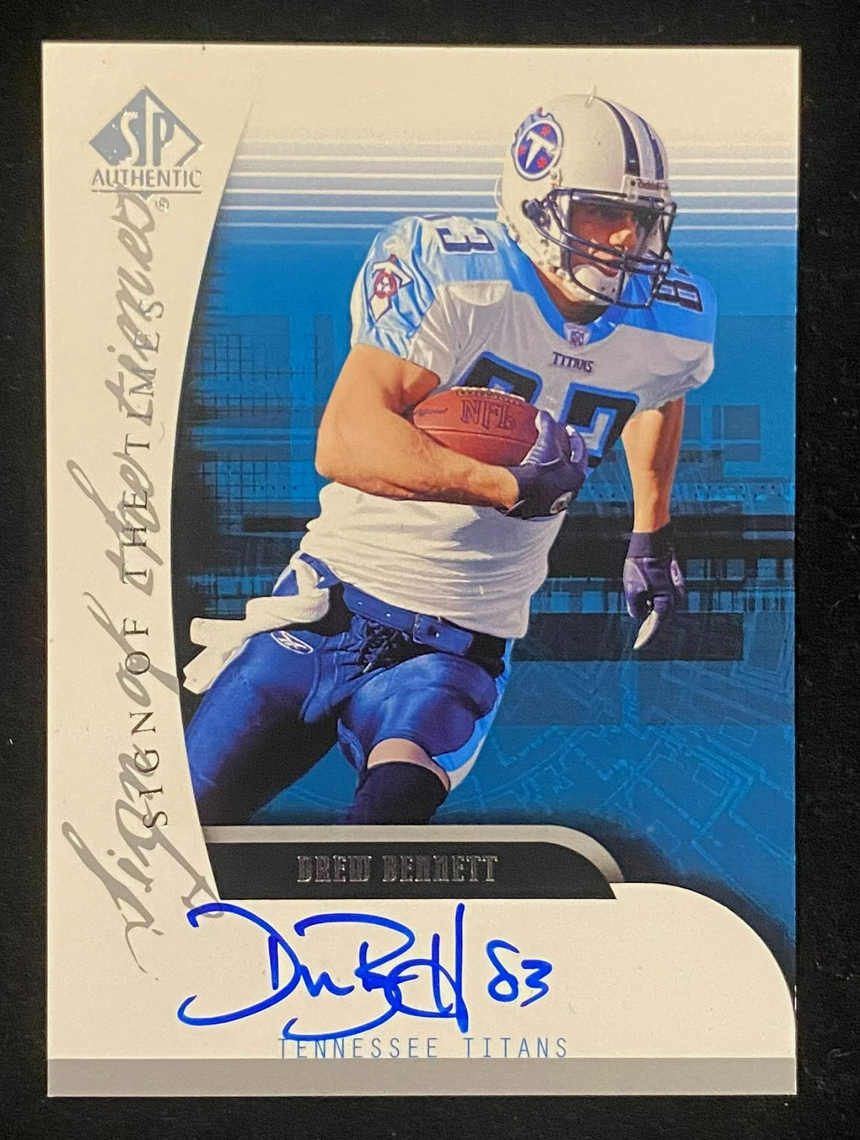 2005 SP Authentic Drew Bennett Sign of the Times ON-CARD AUTO #SOT-BT !!! TITANS