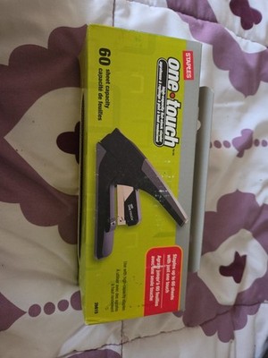 Staples One-Touch High Capacity Flat-Stack Stapler (Model: 26615) - Black B86
