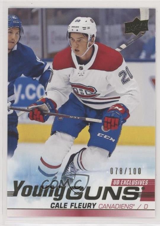 2019 Upper Deck Young Guns UD Exclusives 78/100 Cale Fleury #209 Rookie RC 00b6