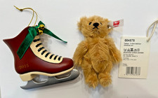 2015 Steiff Bear and Ice Skate - 664878 - Christmas Ornament - Limited Edition