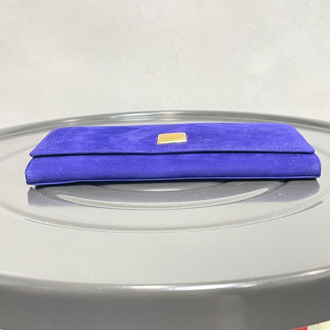 Coin Purse Givenchy Suede Fabric Long Wallet Royal Blue S thumbnail 5