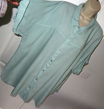Image of BNWT YOURS Ladies Sage Green Oversized Shirt Blouse Tunic Plus Size 20 22