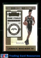 2019-20 Panini Contenders #71 Lonnie Walker IV Conference Finals Ticket #/125