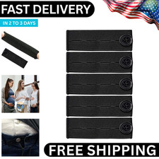 5pcs Adjustable Elastic Button Extender Waist Extenders Waistband for Jeans USA