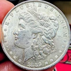 1889 Morgan 1889 Morgan $ Gem BU .77 Oz Pure Silver 1-Day Auction! 🇺🇲🤩