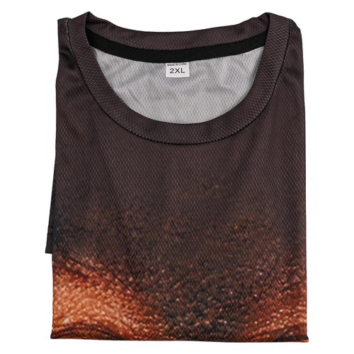 T-Shirt Tops Fitness Graphic Tee L~3XL Polyester Round Neck Short Sleeve - Picture 3 of 20