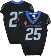Boise State Broncos Team-Issued #25 Black Jersey from the Football Item#14264431