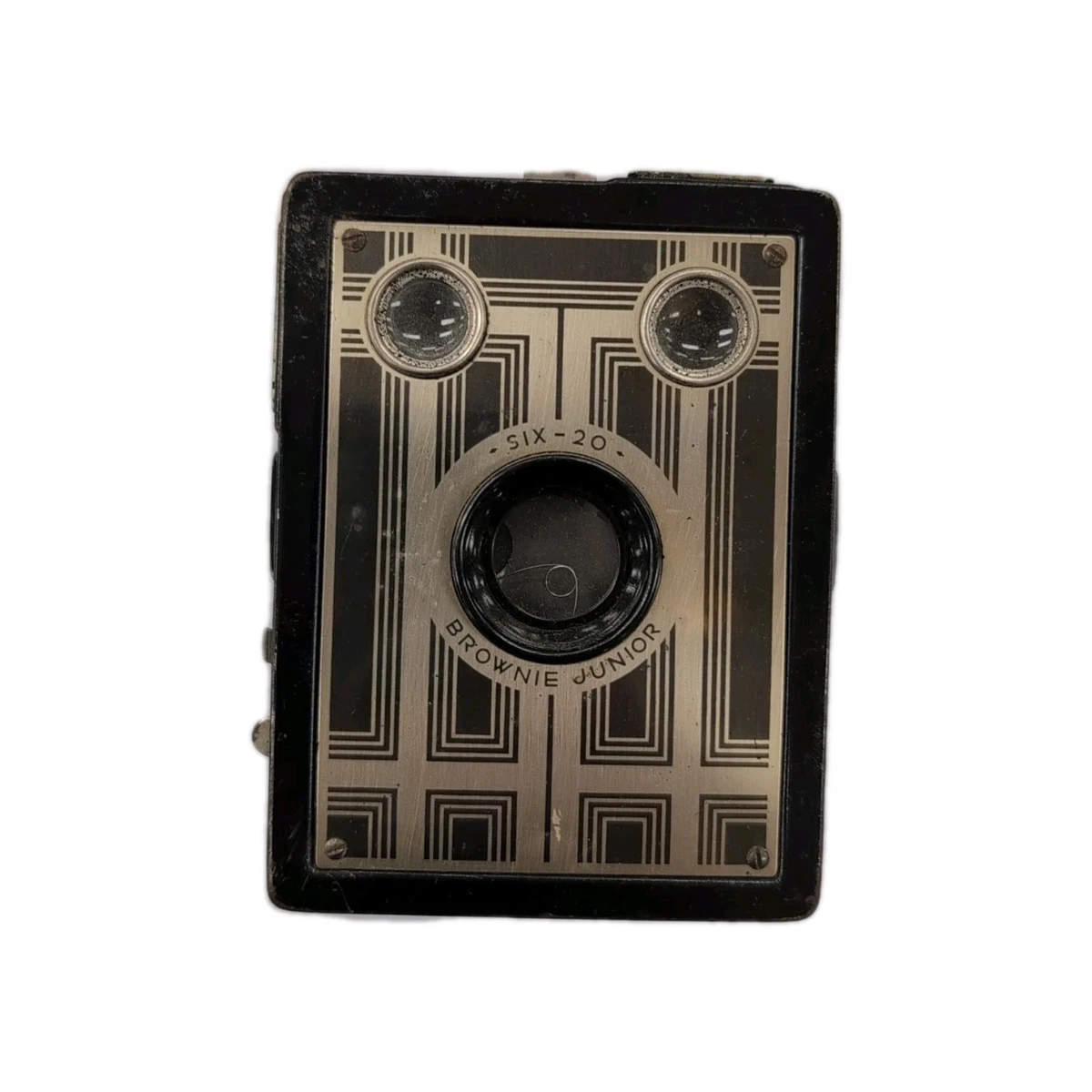 Appareil Photo Vintage Kodak Brownie Junior Restauré - Pièce Unique Signée Par Un Artiste