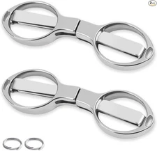 2PCS Folding Scissors, Portable Travel Scissor, Gift for Men Glasses Shaped Mini
