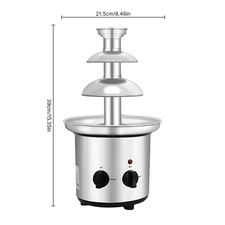3 Tier Electric Chocolate Fountain Machine With Tray Automatic Temperature BZHU