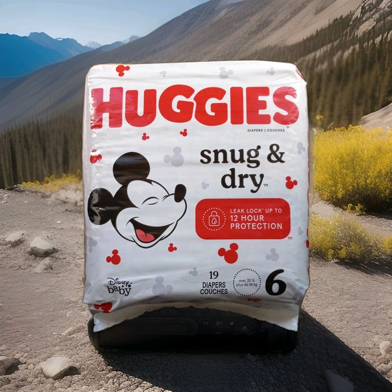 Huggies Snug and Dry Diapers Size 6, Disney Baby Mickey Mouse 19 Count ( 35 Lb+)