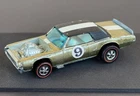 Vintage Hot Wheels Redline 1970 OLIVE TNT Bird #9 - WHITE Int., VERY TOUGH!