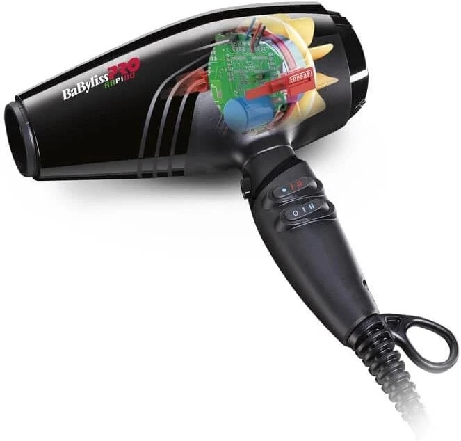 Babyliss Pro Sèche-cheveux ionique Rapido 2200W Ionic Dryer Professional Noir - Photo 3/4