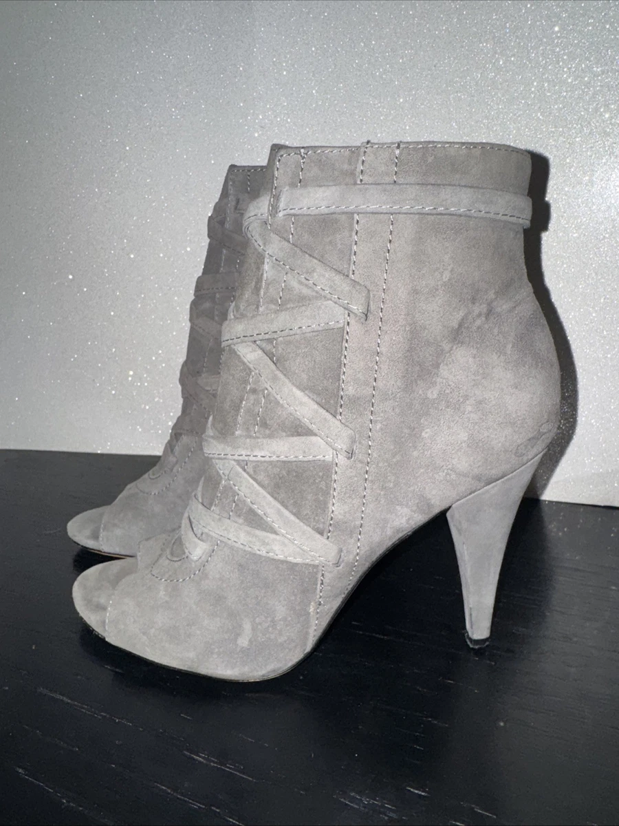 knee length dresses for ladies Lace Up Peep Toe Stiletto Heel Booties main image 0