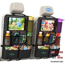 Car Backseat Organizer with Tablet Holder,11 Storage Pockets with Foldable