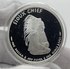 2021 Sioux Chief 1 oz .999 Fine Silver Coin Sovereign Nation