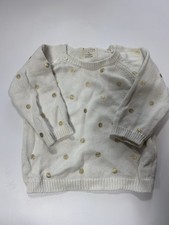 Baby Cute Christmas Jumper Gold Polka Dots Age 6-12 Months Wilson & Frenchy