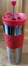 Bodum Insulated Stainless Steel French Press Travel Tumbler Coffee Tea FREE SHIP