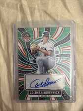 Coleman Borthwick 2026 Panini Prizm Stars & Stripes Green /99 AUTO National Team