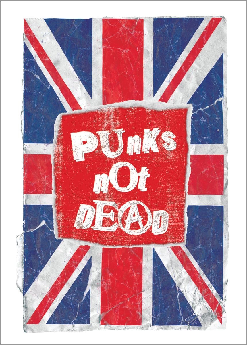 Laminated Punks Not Dead Mini Poster
