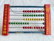 Vintage wooden abacus childs room decor home school