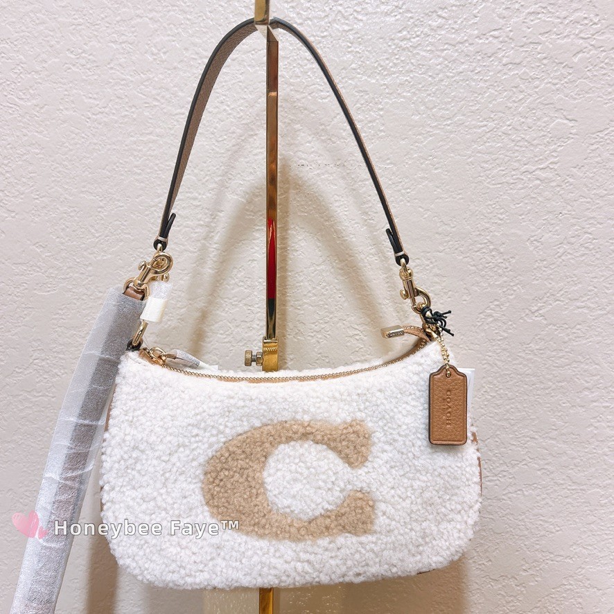 NWT Coach Teri Shoulder Bag With Coach Motif CE557 shearling | eBay